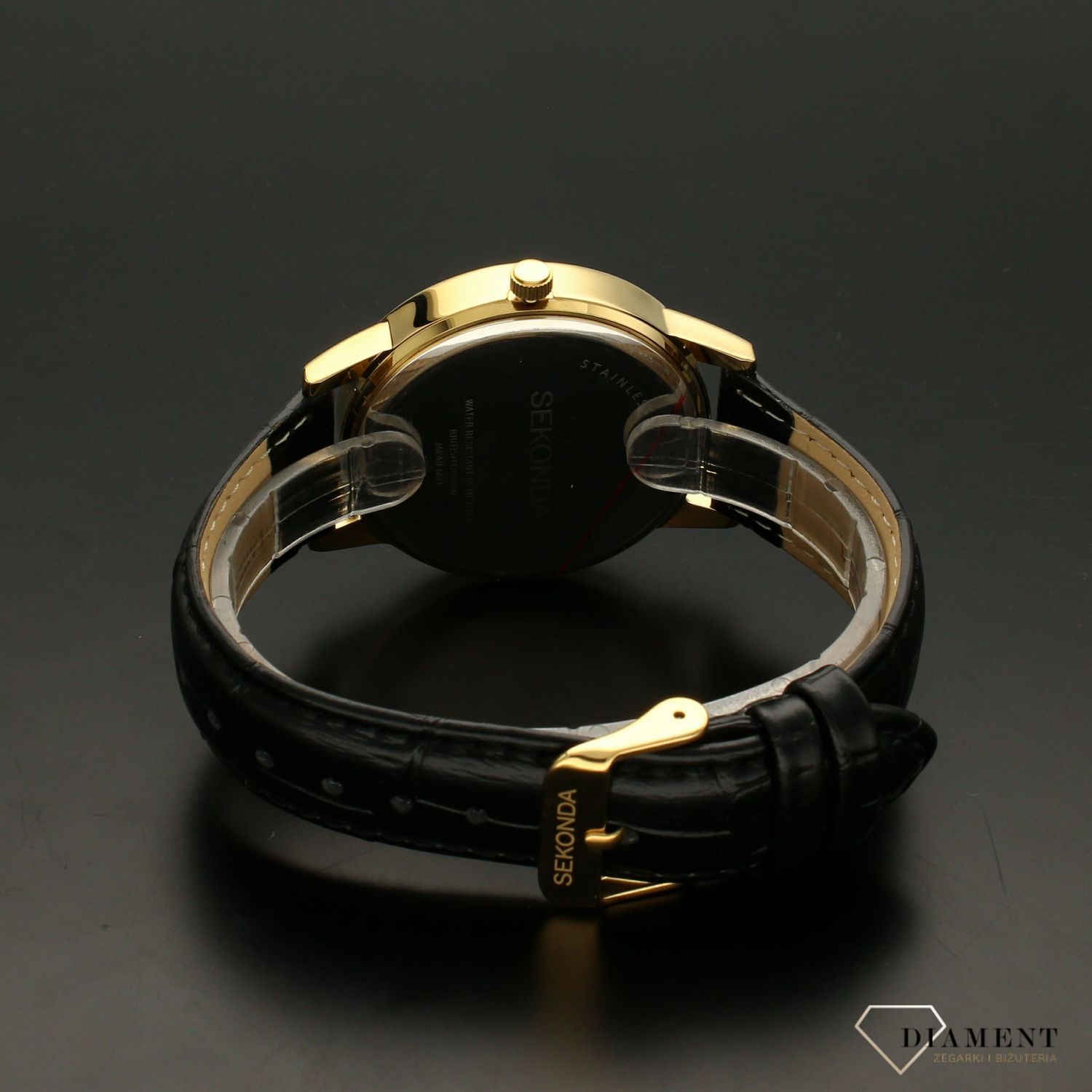 Zegarek męski Sekonda ' Złoto z czarnym paskiem'  1838 (1).jpg