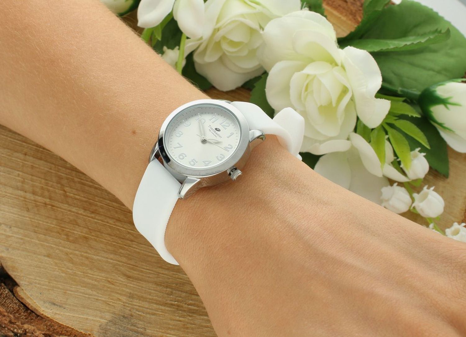 Zegarek damski Timemaster 185-15 biały – sportowy styl, silikonowy pasek, japoński mechanizm.jpg