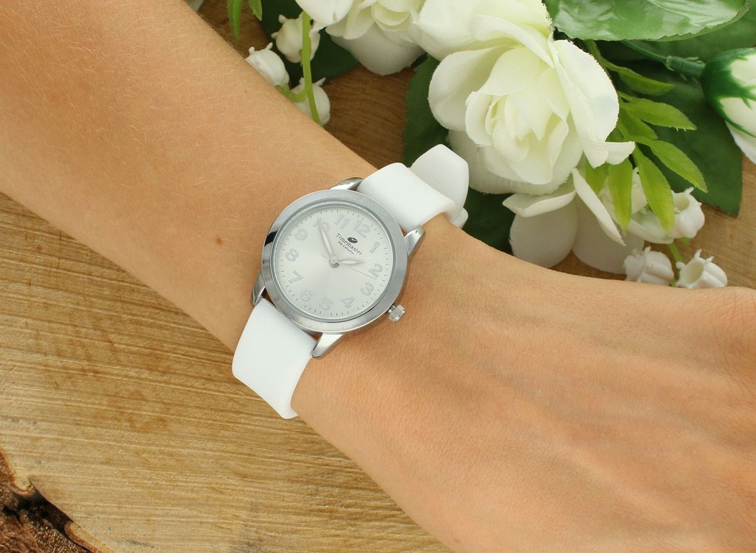 Zegarek damski Timemaster 185-15 biały – sportowy styl, silikonowy pasek, japoński mechanizm.jpg