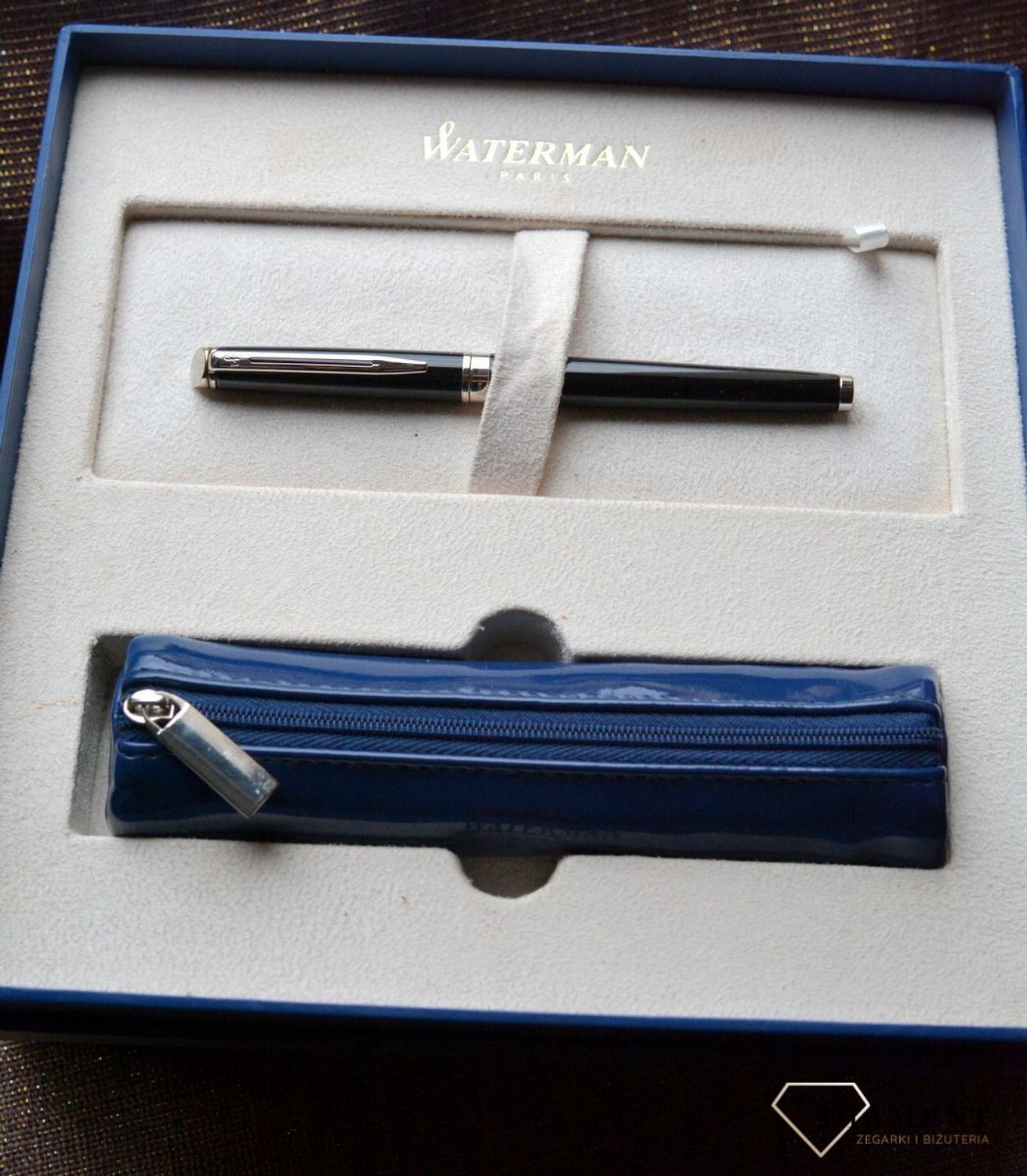 Zestaw WATERMAN Pióro Wieczne z granatowym Etui 1889215. Prezent dla nauczyciela. Grawer na piórze gratis. Prezent z grawerem, (1).JPG