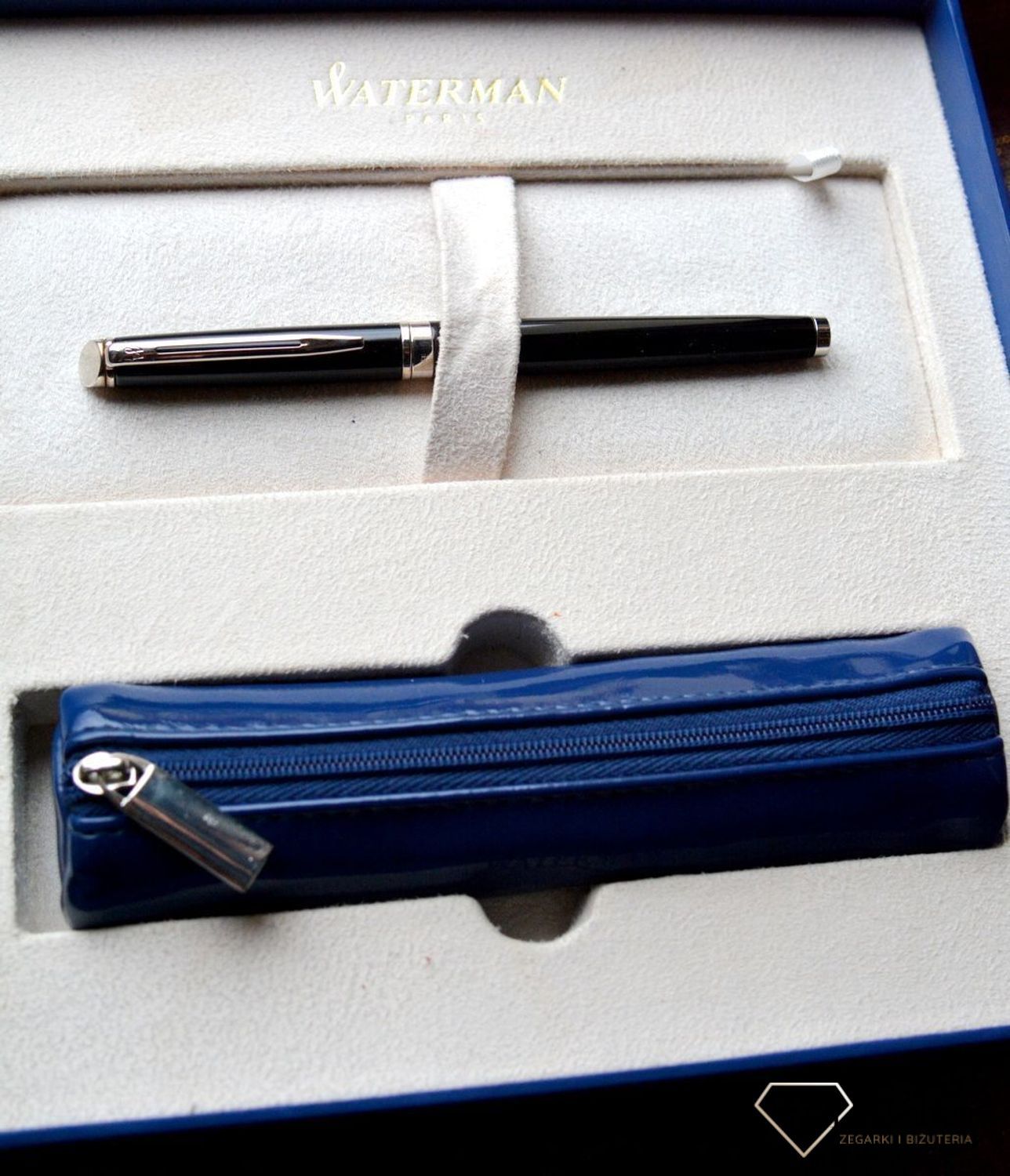 Zestaw WATERMAN Pióro Wieczne z granatowym Etui 1889215. Prezent dla nauczyciela. Grawer na piórze gratis. Prezent z grawerem, (1).JPG