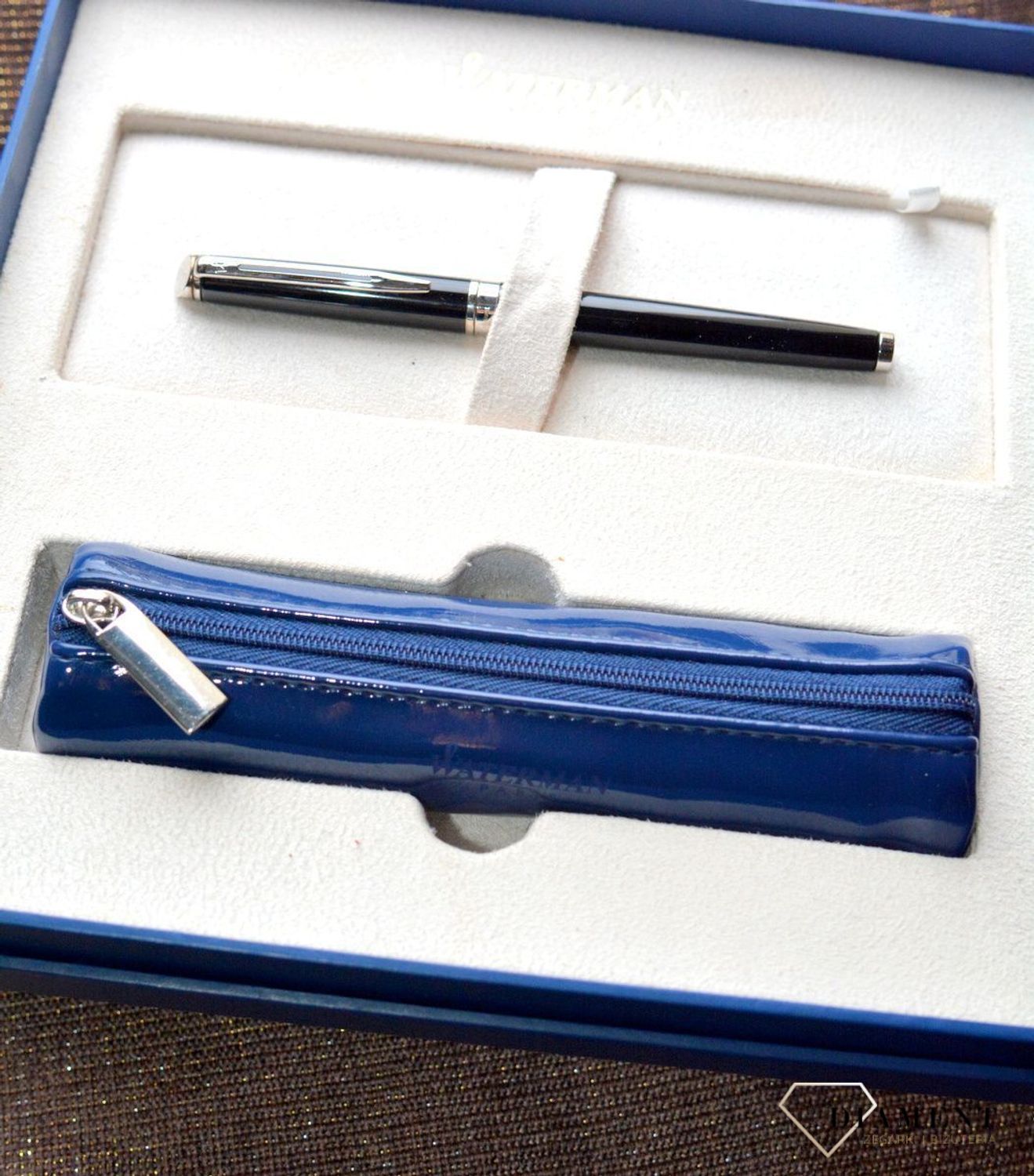 Zestaw WATERMAN Pióro Wieczne z granatowym Etui 1889215. Prezent dla nauczyciela. Grawer na piórze gratis. Prezent z grawerem, (1).JPG
