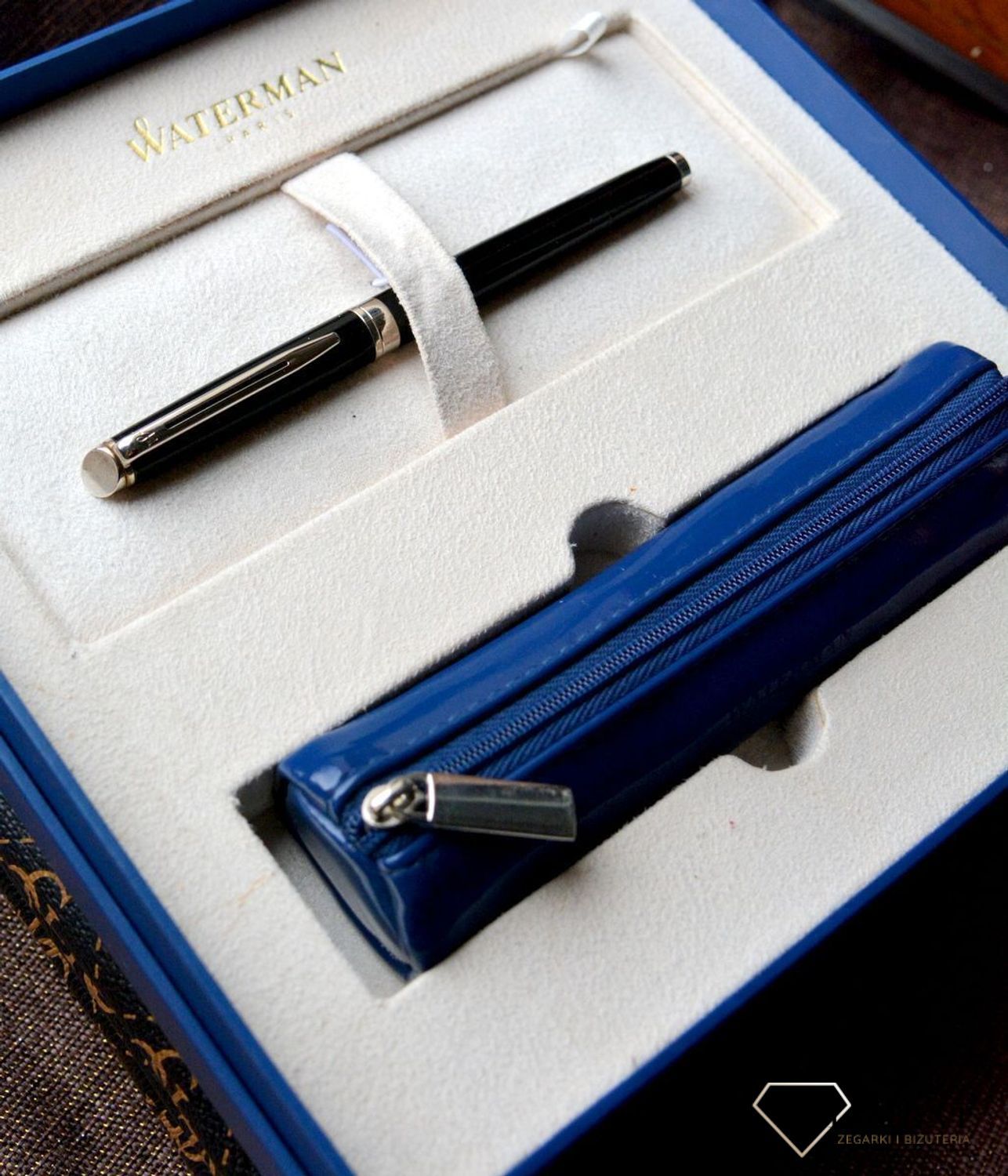 Zestaw WATERMAN Pióro Wieczne z granatowym Etui 1889215. Prezent dla nauczyciela. Grawer na piórze gratis. Prezent z grawerem, (1).JPG