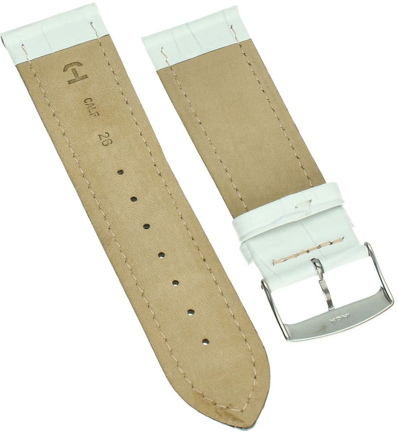 Pasek do Zegarka Horido – Skóra Aligatora, biały, 26 mm.jpg