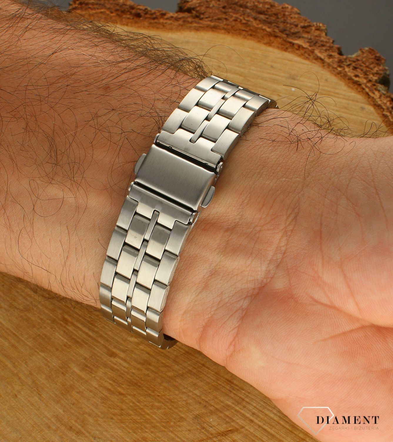 Zegarek męski na srebrnej bransolecie TIMEMASTER 191-41.jpg