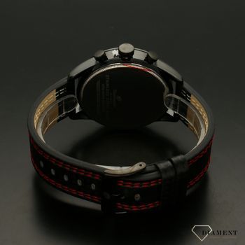 Zegarek męski na czarnym pasku z czerwonymi dodatkami Timemaster 192-57S (4).jpg