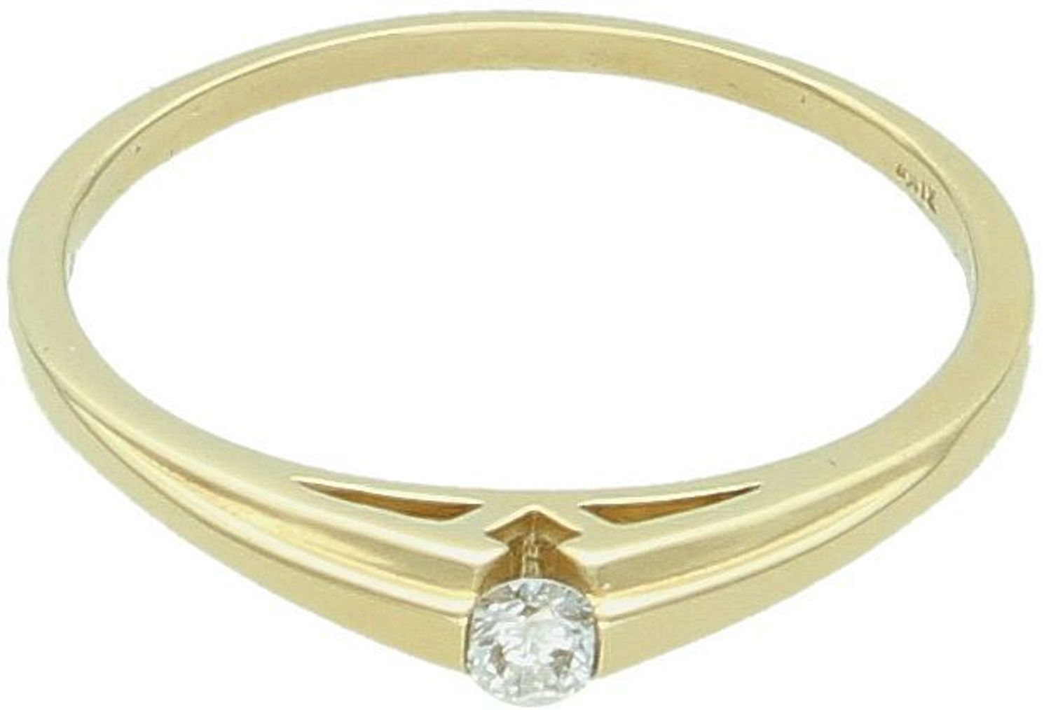Złoty pierścionek zaręczynowy z brylantem – żółte złoto  Rozmiar 17  193908.jpg