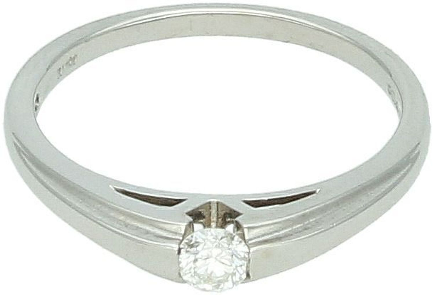 Złoty pierścionek z brylantem próba 585  Białe złoto  Rozmiar 13  193915 HSI2.jpg