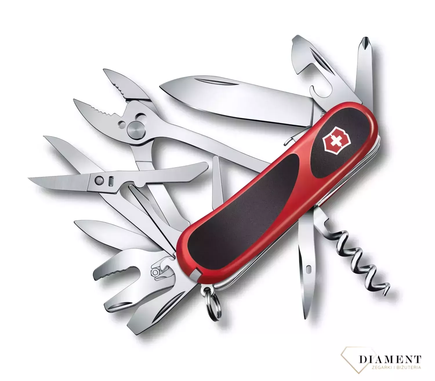 Scyzoryki Victorinox scyzoryk wielofunkcyjny EvoGrip S557 2.5223.SC. Szwajcarski scyzoryk. Wielozadaniowy codzienny dodatek do plecaka lub kieszeni. Scyzoryki w Sklepie z Biżuterią zegarki-diament.pl. Idealny prezent. Darmowa wysyłka..webp