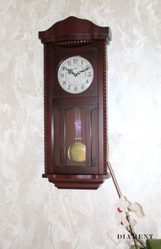 Zegar ścienny z wahadłem drewniany wenge 20002W  ✓Zegary ścienne z wahadłem w ciemnym kolorze drewna ✓Zegary szafkowe ✓ Drewniany zegar (1).JPG