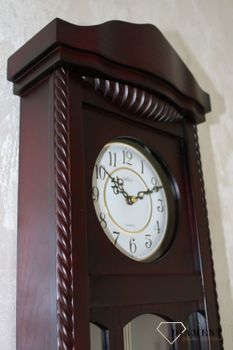 Zegar ścienny z wahadłem drewniany wenge 20002W  ✓Zegary ścienne z wahadłem w ciemnym kolorze drewna ✓Zegary szafkowe ✓ Drewniany zegar (6).JPG