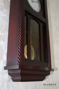 Zegar ścienny z wahadłem drewniany wenge 20002W  ✓Zegary ścienne z wahadłem w ciemnym kolorze drewna ✓Zegary szafkowe ✓ Drewniany zegar (7).JPG