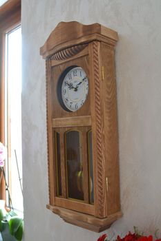 Zegar ścienny z wahadłem drewniany Dąb 20002-OAK2  ✓Zegary ścienne z wahadłem ✓Zegary szafkowe ✓ Drewniany zegar✓  Autoryzowany sklep✓ Kurier Gratis 24h (4).JPG