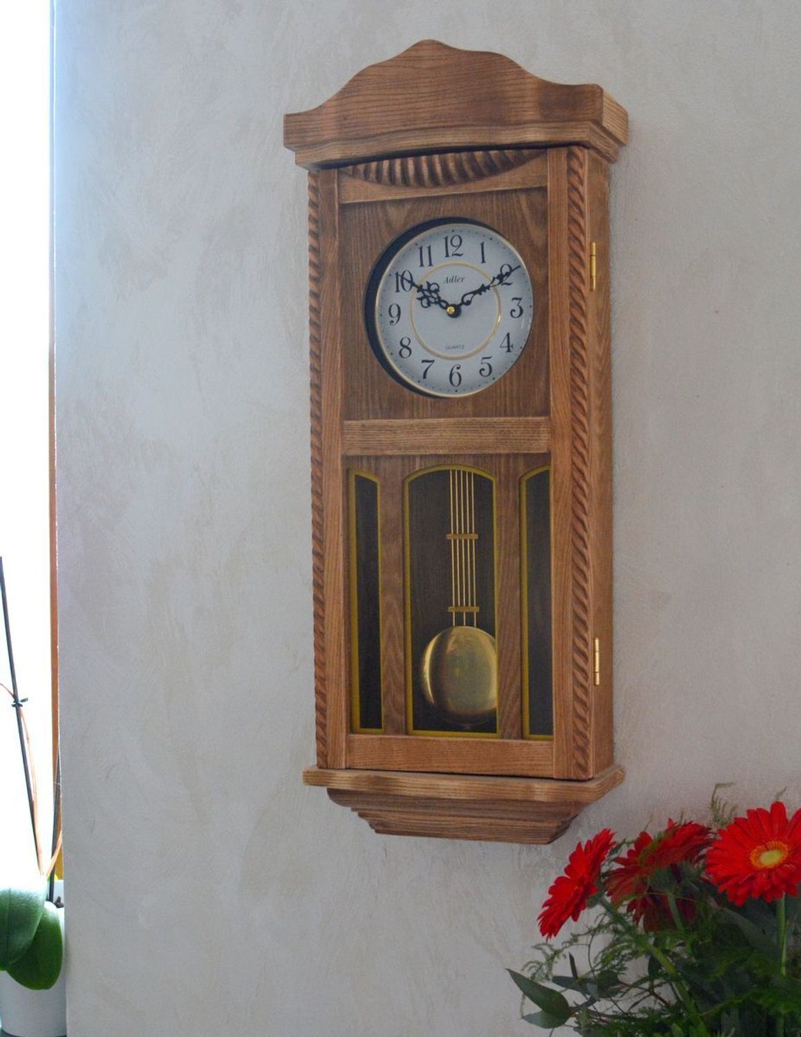 Zegar ścienny z wahadłem drewniany Dąb 20002-OAK2  ✓Zegary ścienne z wahadłem ✓Zegary szafkowe ✓ Drewniany zegar✓  Autoryzowany sklep✓ Kurier Gratis 24h (2).JPG