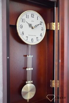 Zegar ścienny drewniany Adler 20008CH ✅ Zegar ścienny wykonany z drewna w ciemnej kolorystyce. ✅ Tarcza zegara w jasnym kolorze z czarnymi cyframi arabskimi ✅ (14).JPG