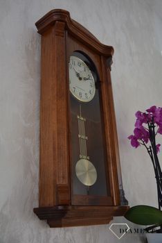 Zegar ścienny drewniany do salonu w kolorze jasnego dębu 20008D ✅ Zegar ścienny do salonu ✅ Zegar drewniany w kształcie prostokąta ✅ (1).JPG