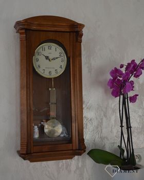 Zegar ścienny drewniany do salonu w kolorze jasnego dębu 20008D ✅ Zegar ścienny do salonu ✅ Zegar drewniany w kształcie prostokąta ✅ (10).JPG