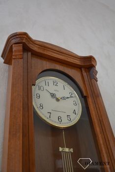 Zegar ścienny drewniany do salonu w kolorze jasnego dębu 20008D ✅ Zegar ścienny do salonu ✅ Zegar drewniany w kształcie prostokąta ✅ (14).JPG