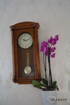 Zegar ścienny drewniany do salonu w kolorze jasnego dębu 20008D ✅ Zegar ścienny do salonu ✅ Zegar drewniany w kształcie prostokąta ✅ (4).JPG