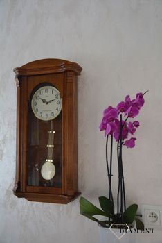 Zegar ścienny drewniany do salonu w kolorze jasnego dębu 20008D ✅ Zegar ścienny do salonu ✅ Zegar drewniany w kształcie prostokąta ✅ (9).JPG