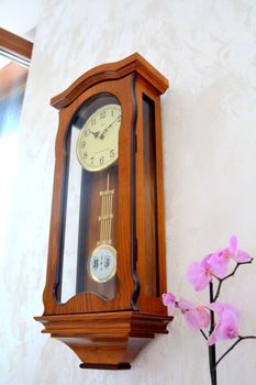 Zegar ścienny z wahadłem dębowy Adler 20024D ✓Zegary ścienne✓Zegary szafkowe ✓ Drewniany zegar (1).JPG