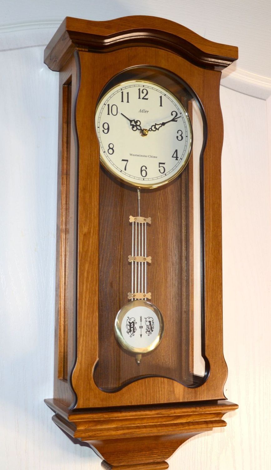 Zegar ścienny z wahadłem dębowy Adler 20024D ✓Zegary ścienne✓Zegary szafkowe ✓ Drewniany zegar (6).JPG