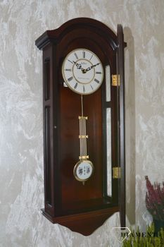 Zegar ścienny drewniany wiszący Adler Wenge 20040W. Zegar drewniany z wahadłem (3).JPG