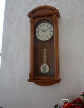 Zegar ścienny drewniany dębowy Adler 20042D✅ Zegar ścienny wykonany z drewna w kolorze dębu to świetna ozdoba ściany  (2).JPG