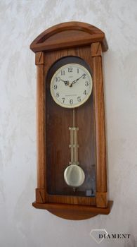 Zegar ścienny drewniany dębowy Adler 20042D✅ Zegar ścienny wykonany z drewna w kolorze dębu to świetna ozdoba ściany  (3).JPG