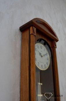 Zegar ścienny drewniany dębowy Adler 20042D✅ Zegar ścienny wykonany z drewna w kolorze dębu to świetna ozdoba ściany  (8).JPG