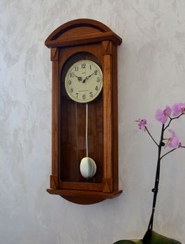 Zegar ścienny drewniany dębowy Adler 20042D✅ Zegar ścienny wykonany z drewna w kolorze dębu to świetna ozdoba ściany . Zegary dębowe (3).JPG