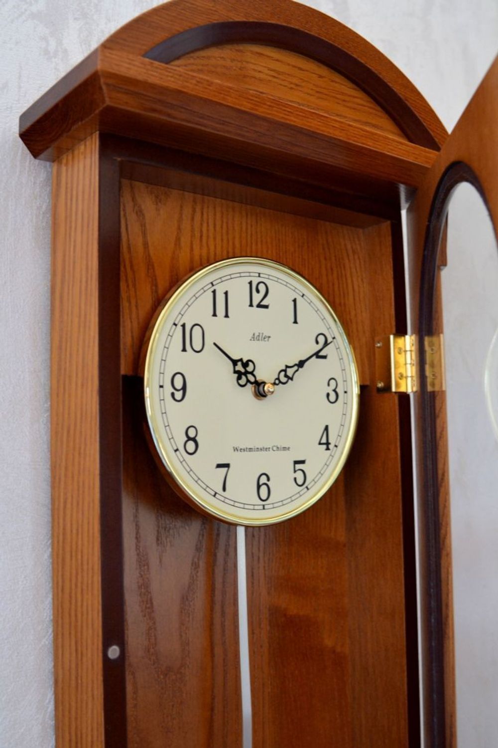 Zegar ścienny drewniany dębowy Adler 20042D✅ Zegar ścienny wykonany z drewna w kolorze dębu to świetna ozdoba ściany  (3).JPG