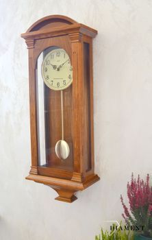 Zegar ścienny drewniany Adler dębowy 20128D ✓Zegary ścienne dębowe wiszące ✓Zegary szafkowe ✓ Drewniany zegar (3).JPG