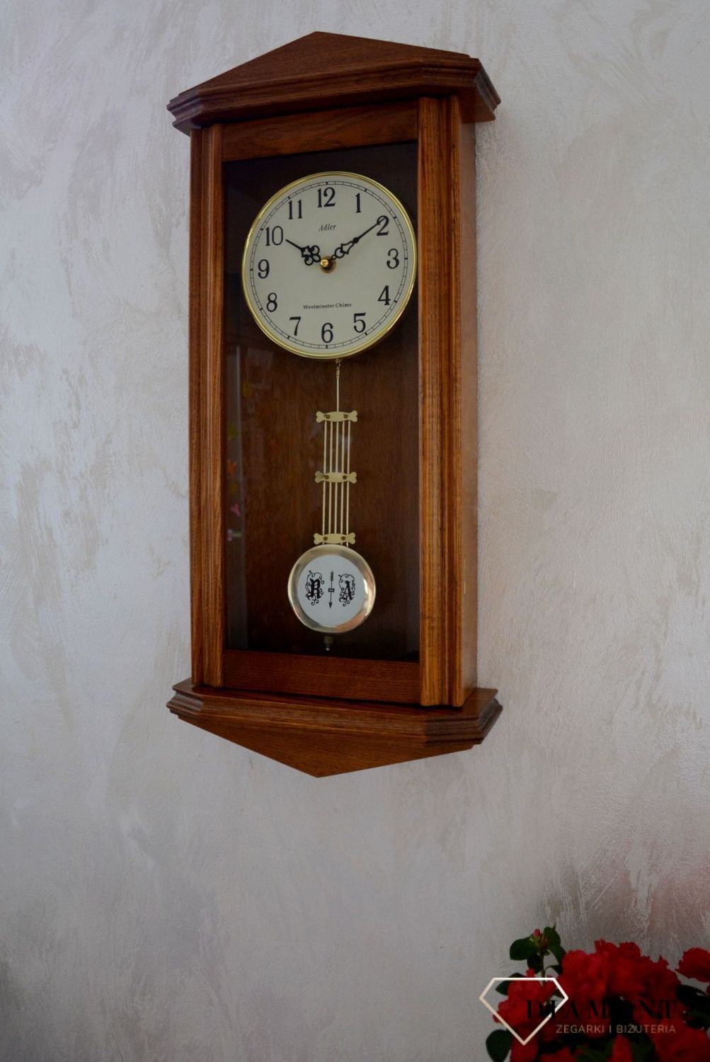 Zegar ścienny wiszący drewniany dębowy Adler 20130D to zegar drewniany wiszący z wahadłem idealny do stylowych, drewnianych wnętrz. ✓Zegary ścienne ✓Zegary szafkowe ✓ Drewniany zegar (9).JPG