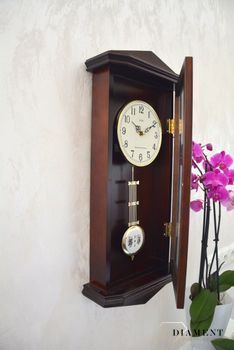 Zegar ścienny wiszący drewniany wenge Adler 20130 to zegar drewniany wiszący z wahadłem idealny do stylowych, drewnianych wnętrz (1).JPG