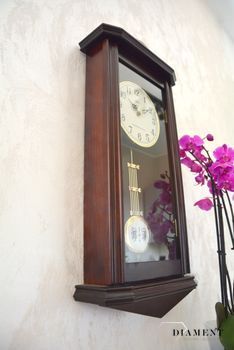 Zegar ścienny wiszący drewniany wenge Adler 20130 to zegar drewniany wiszący z wahadłem idealny do stylowych, drewnianych wnętrz (10).JPG