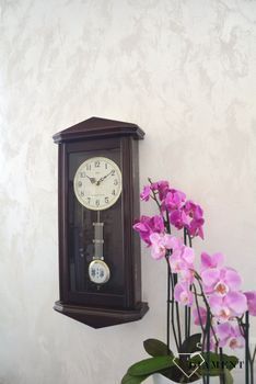 Zegar ścienny wiszący drewniany wenge Adler 20130 to zegar drewniany wiszący z wahadłem idealny do stylowych, drewnianych wnętrz (6).JPG