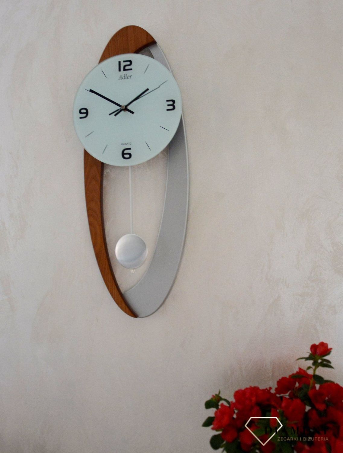 Zegar ścienny drewniany Adler 20194 to zegar drewniany z wahadłem ✓Zegary ścienne✓Zegary szafkowe ✓ Drewniany zegar (7).JPG
