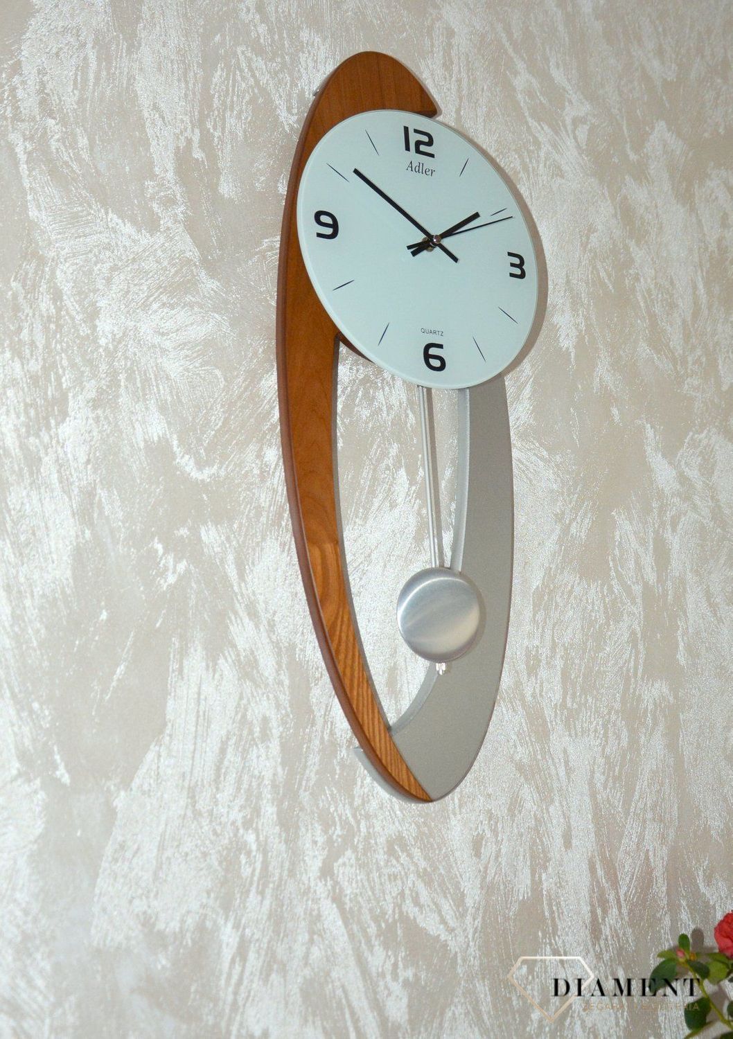 Zegar ścienny drewniany Adler 20194 to zegar drewniany z wahadłem ✓Zegary ścienne✓Zegary szafkowe ✓ Drewniany zegar (7).JPG