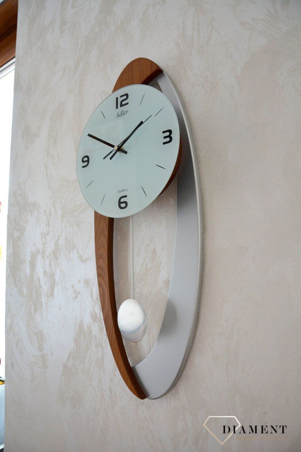 Zegar ścienny drewniany Adler 20194 to zegar drewniany z wahadłem ✓Zegary ścienne✓Zegary szafkowe ✓ Drewniany zegar (7).JPG
