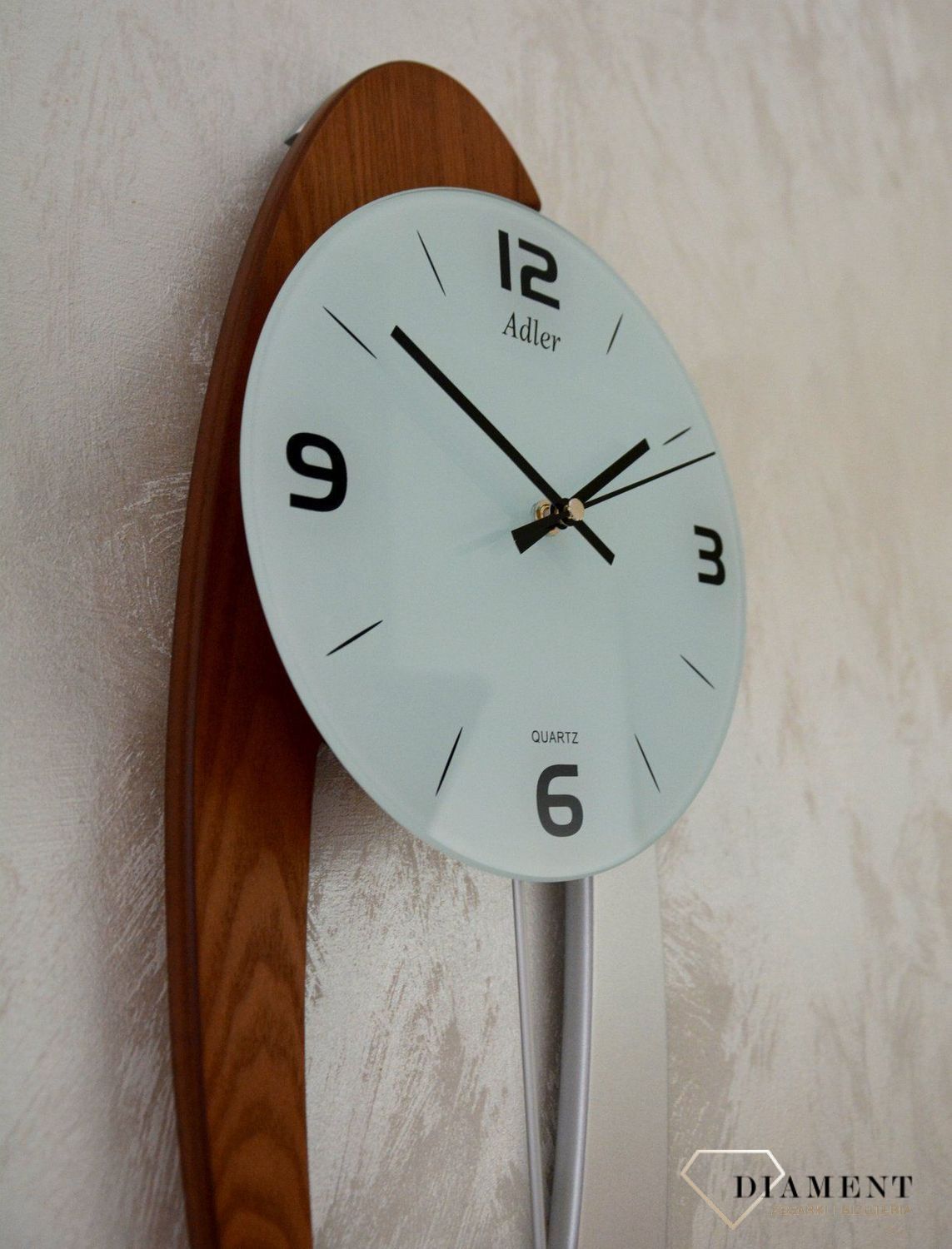 Zegar ścienny drewniany Adler 20194 to zegar drewniany z wahadłem ✓Zegary ścienne✓Zegary szafkowe ✓ Drewniany zegar (7).JPG