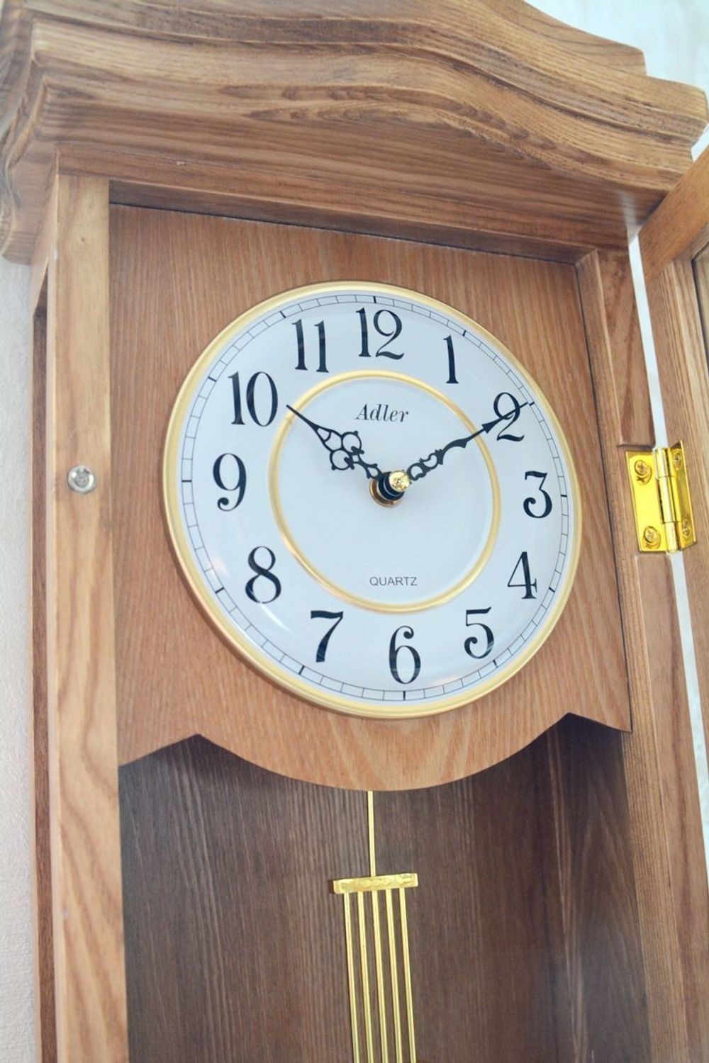 Zegar skrzynkowy ścienny 20226D dębowy z kurantem i wahadłem (4).JPG
