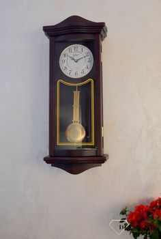 Zegar ścienny drewniany wenge Adler 20226W ✅ Zegar ścienny wykonany z drewna w ciemnej kolorystyce. ✅ Tarcza zegara w jasnym kolorze z czarnymi cyframi arabskimi ✅ (1).JPG