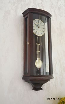Zegar ścienny drewniany z wahadłem wenge 20237W ✅ Zegar ścienny wykonany z drewna w ciemnej kolorystyce (10).JPG