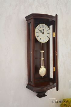 Zegar ścienny drewniany z wahadłem wenge 20237W ✅ Zegar ścienny wykonany z drewna w ciemnej kolorystyce (11).JPG