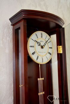 Zegar ścienny drewniany z wahadłem wenge 20237W ✅ Zegar ścienny wykonany z drewna w ciemnej kolorystyce (2).JPG