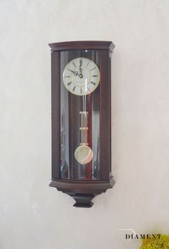 Zegar ścienny drewniany z wahadłem wenge 20237W ✅ Zegar ścienny wykonany z drewna w ciemnej kolorystyce (4).JPG
