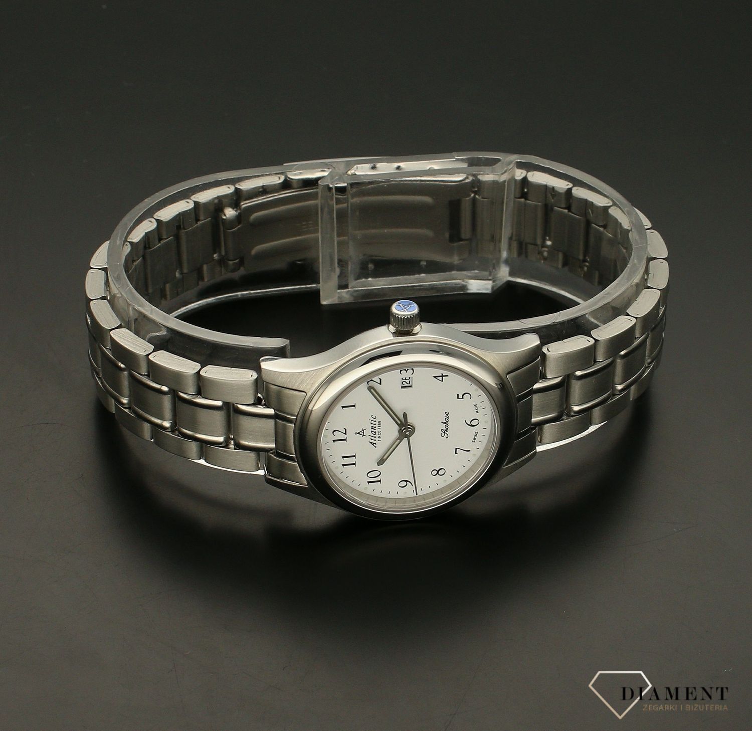 Zegarek damski Atlantic Classic Sapphire 20347.41.13. Atlantic Seabase to najbardziej klasyczne zegarki wykonane przy użyciu wysokiej klasy materiałów. Każdy z czasomierzy został wyposażony w szafirowe szkiełko, które jest niezwykle odporne na.jpg