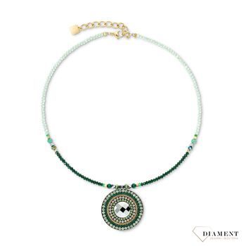 Naszyjnik damski Coeur de Lion Amulet Glamorous Green 2035100516.jpg