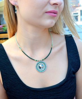 Kolczyki damskie Coeur de Lion Amulet Glamorous Green malachit 203521-0516. Piękne kolczyki w odcieniach zieleni  (5).JPG